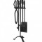 Set stativ 4 piese pentru semineu, sobe, 60cm, negru Strend Pro Homefire FT24B