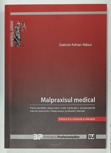 MALPRAXISUL MEDICAL de GABRIEL ADRIAN NASUI , 2016 , SUBLINIATA *