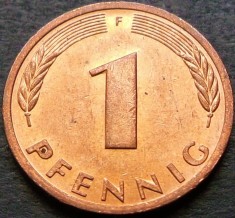 Moneda 1 PFENNIG - RF GERMANIA, anul 1981 *cod 137 - litera F