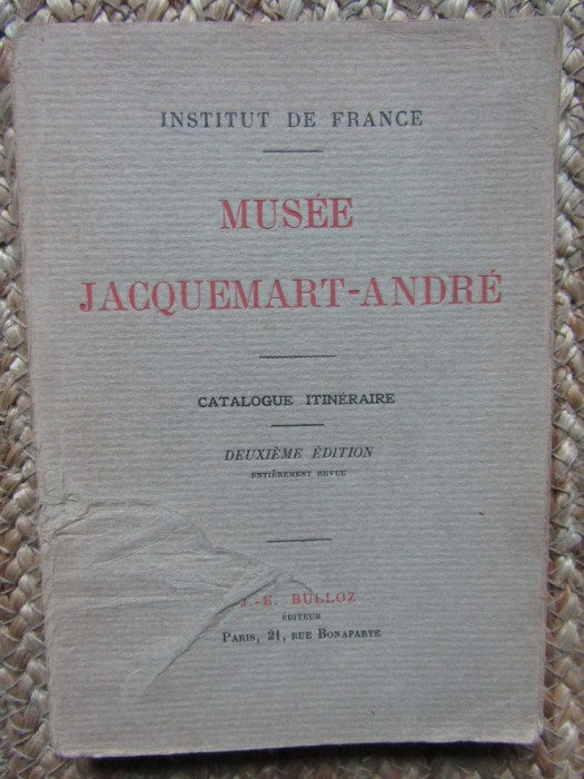MUSEE JACQUEMART-ANDRE CATALOGUE ITINERAIRE