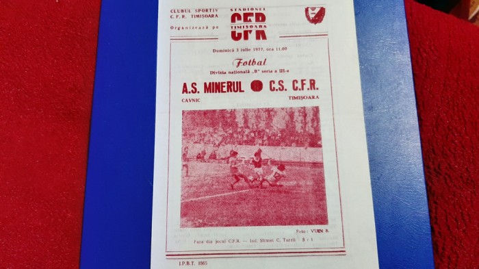 program CFR Timisoara - Minerul Cavnic