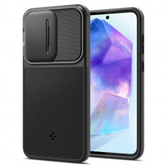 Husa Spigen Optik Armor pentru Samsung Galaxy A55 5G Negru