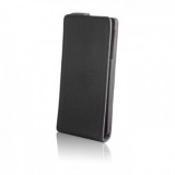 Husa piele Stand Sony Xperia Z1 Compact Slim Flip Negru, Cu clapeta