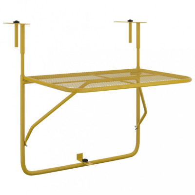 Masă de balcon, auriu, 60x40 cm, oțel foto