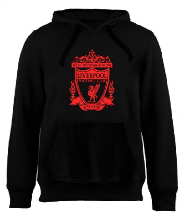 FC Liverpool hanorac de bărbați cu glugă No35 black - XL