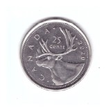 Moneda Canada 25 cents/centi 2020, stare buna, curata, cu luciu