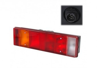 Lampa stop cu bec tip MAN cu mufa centrala (46x13)