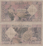 1964 ( 1 I ) , 5 dinars ( P-122a ) - Algeria