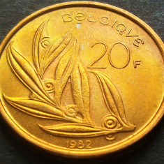 Moneda 20 FRANCI - BELGIA, anul 1982 *cod 3158