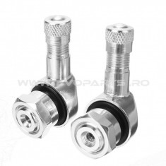 Set 2buc Valve Metalice MOTO ATV Auto 90grade foto