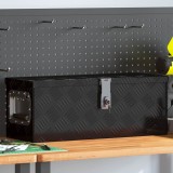 Cutie Depozitare Aluminiu vidaXL 60x23.5x23 cm Negru - Cutie Scule, Accesorii, Transport, Antirugina, Blocare, Compacta