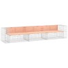 Banca de gradina tip gabion,347x71x65,5 cm, lemn masiv Douglas