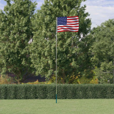 Steag SUA si stalp din aluminiu, 5,55 m GartenMobel Dekor