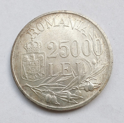 Romania - 25000 Lei 1946 - Argint - (#4A) foto