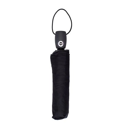 Umbrela telescopica, neagra cu margine gri, deschidere si inchidere automata, diametru 102cm foto