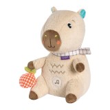 Jucarie muzicala de plus Fehn Capibara Clara cu senzor plans, 10 melodii, 18 cm, 0+ luni