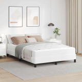 Cumpara ieftin Cadru de pat cu saltea Alb pur 140 x 190 cm tesatura