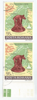 Romania, LP 919/1976, 1600 ani prima mentiune documentara Buzau, pereche, obl. foto