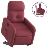 Cumpara ieftin Fotoliu rabatabil cu ridicare, rosu vin, material textil