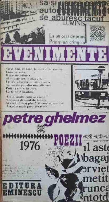 EVENIMENTE. VERSURI, EDITIE PRINCEPS-PETRE GHELMEZ-245337