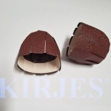 Set rezerve abrazive cap sferic mare (2 buc) diametru 42x40 mm, Manșon abraziv pentru suporturi gonflabile Kirjes, granulație K 150