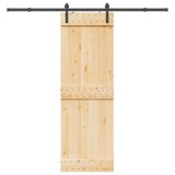 VidaXL Ușă glisantă cu set de feronerie 70x210 cm, lemn masiv de pin