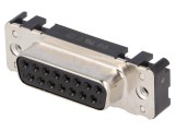 Conector D-Sub 15-Pin Mamă THT UNC 4-40