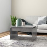 Masuta cafea Gossi gri beton 68x50x38 cm lemn prelucrat dreptunghiulara