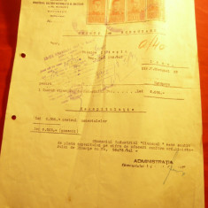 Factura cu Antet Gimnaziul Ind. Ciocanul Bucuresti 1943 - Decont de executare