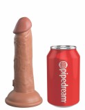 Dildo Clasic Cu Ventuza Dual Density Silicone Cock, Bronz, 15 cm