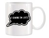 Cana alba personalizata cu mesajul I Know I&#039;m Cute, INOVATIX&reg;. 330ml, Oem