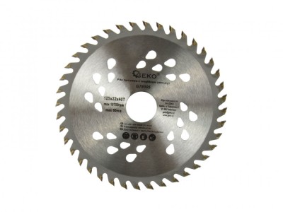 Disc circular pentru lemn 125x22x40T, Geko G78005 foto