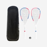 Set Rachete Squash WALLBREAKER 155 CLUB (2 rachete, 1 minge cu punct roșu), PERFLY