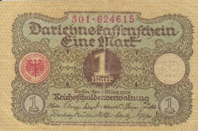 GERMANIA 1 marca 1920 VF!!! foto
