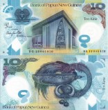 Bancnota Papua New Guinea 10 Kina 2023, Polimer, UNC