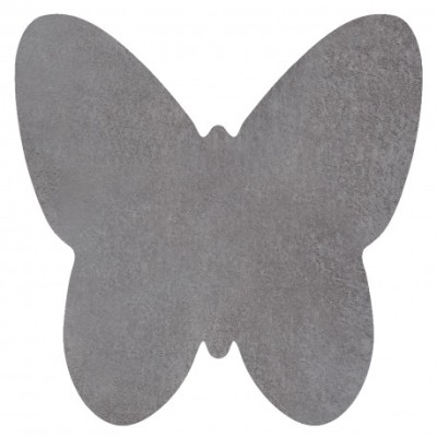 Covor lavabil modern SHAPE 3150 Fluture shaggy - gri, antiderapant, 80x80 cm foto