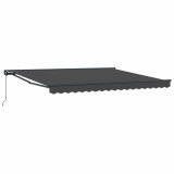 vidaXL Cortina Retractabilă Antracit 400 &times; 300 cm Poliester și metal 3330501