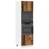 vidaXL Dulap cuptor microunde &ldquo;Lyon&rdquo;, Lemn vechi, 60 x 57 x 207 cm