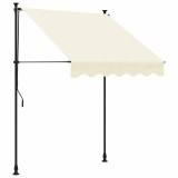 Cumpara ieftin Copertina retractabila, crem, 200x115 cm, tesatura si otel