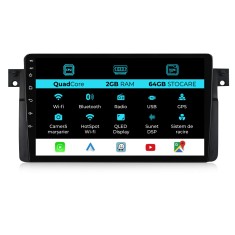 Navigatie Dedicata BMW Seria3 E46 (1997-2005), 9Inch, 2Gb Ram, 64Gb Stocare, Carplay