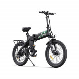 Bicicleta electrica pliabila Ulzomo Ridge 20 E-bike, 250W, 36V 15.6Ah, autonomie 60km, viteza maxima 25km/h, roti 20&#039;&#039; (Negru)