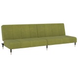 Canapea extensibila cu 2 locuri, verde deschis, catifea, DKD Home Decor