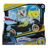 FISHER PRICE IMAGINEXT DC SUPER FRIENDS VEHICUL CU FIGURINA BATMAN CU COSTUM GRI, Mattel