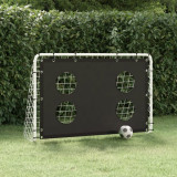 Poarta de fotbal cu plasa de antrenament, 184x61x122 cm, otel GartenMobel Dekor