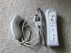 JOYSTICK MANETA CONTROLLER NINTENDO WII + NUNCHUCK + HUSA ORIGINALE