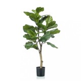 Emerald Ficus artificial Lyrata 90 cm GartenMobel Dekor, vidaXL