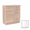Comodă Miami cu 1 ușă și 4 sertare 80x92 cm stejar sonoma-stejar sonoma