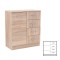 Comodă Miami cu 1 ușă și 4 sertare 80x92 cm stejar sonoma-stejar sonoma