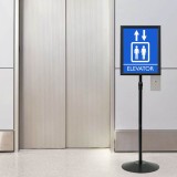 vidaXL Suport poster tip pedestal Manual Negru a3 Aluminiu și PVC 42020975