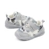 Adidasi pentru bebelusi, in nuante de gri si alb (Marime Disponibila: Marimea, Superbaby